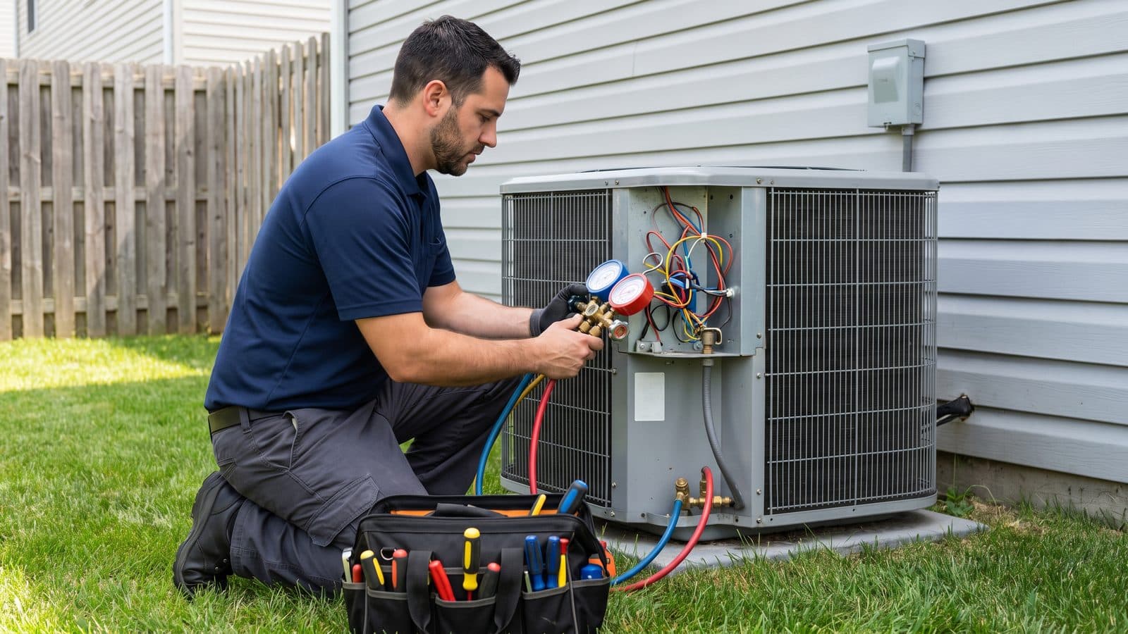 HVAC job in progress