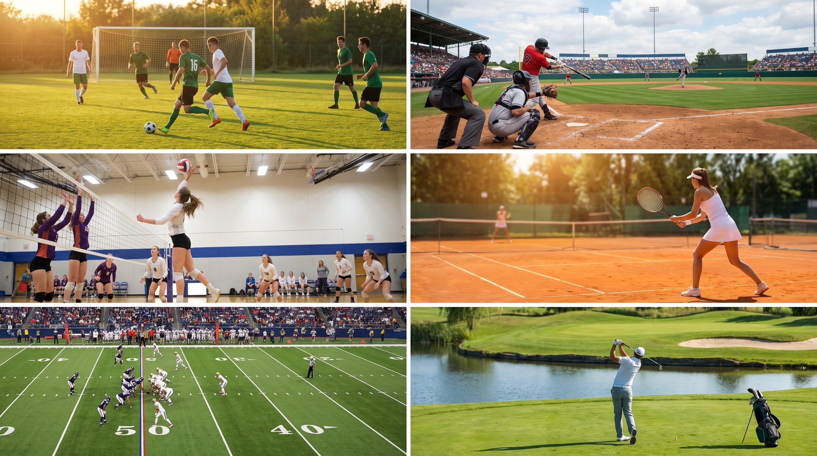 Sports job in progress — courts and fields