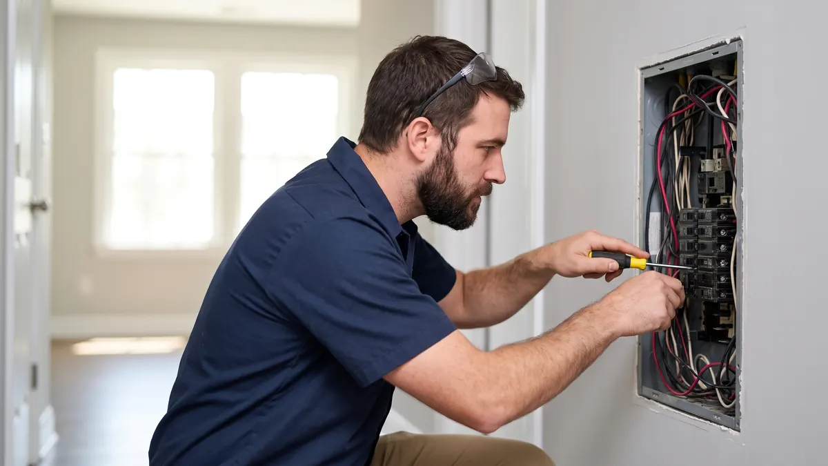 Named-solo electrician on a small job